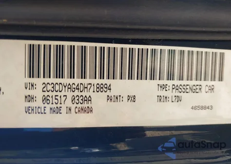 2013 Dodge Challenger Sxt from USA, damaged, VIN 2C3CDYAG4DH718894